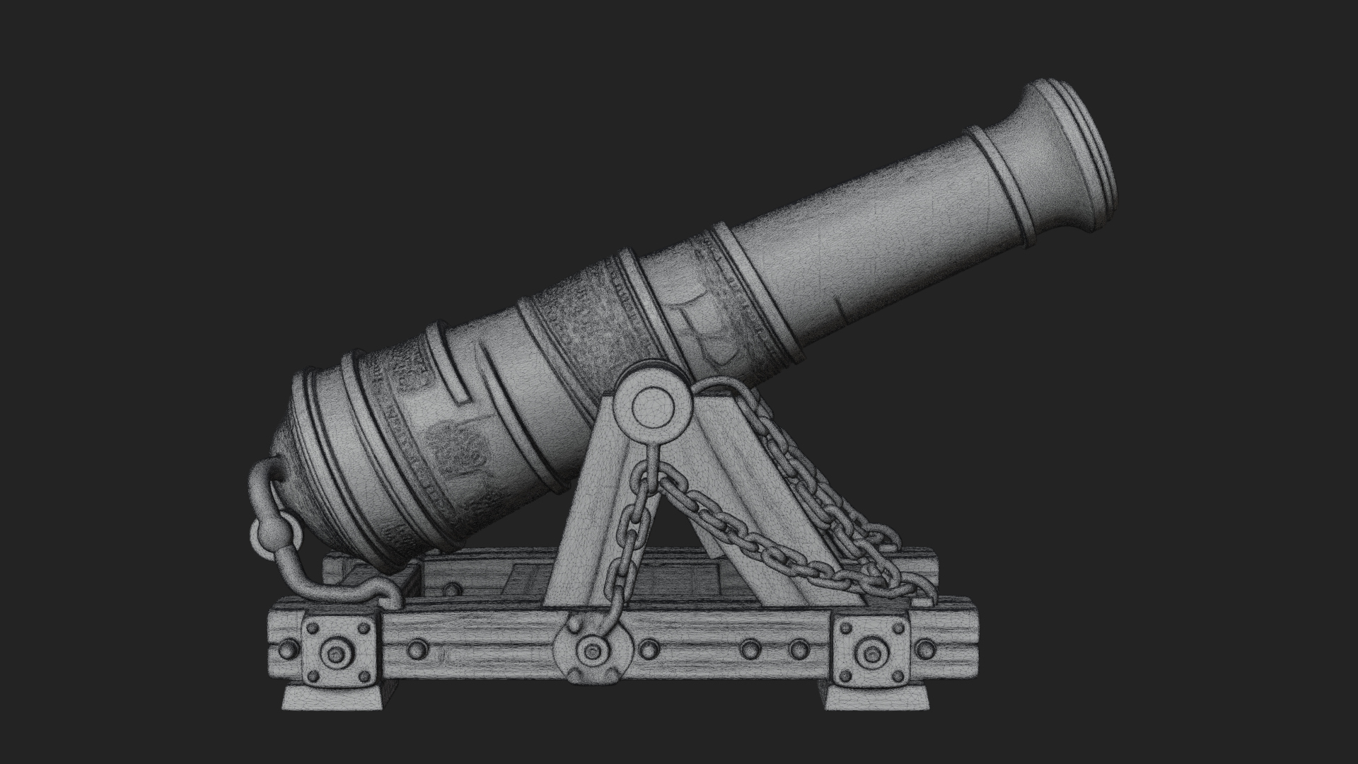 Chained Sledge Mortar Model Design 4 3D Print Model 3D Model
