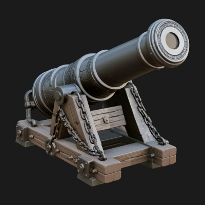 Chained Sledge Mortar Model Design 4 3D Print Model