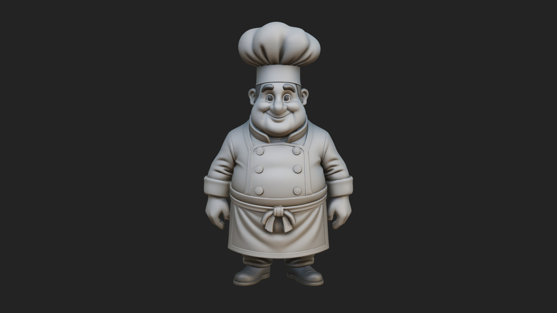 Chef Man Statue Design 10 3D Print Model 3D Model
