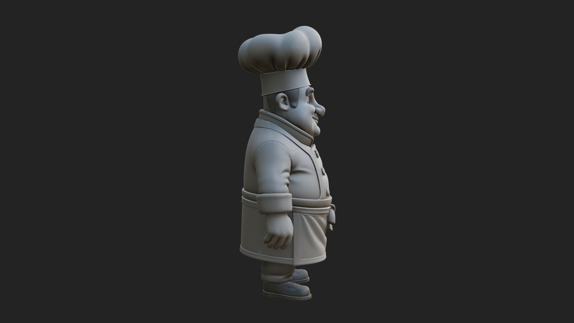 Chef Man Statue Design 10 3D Print Model 3D Model