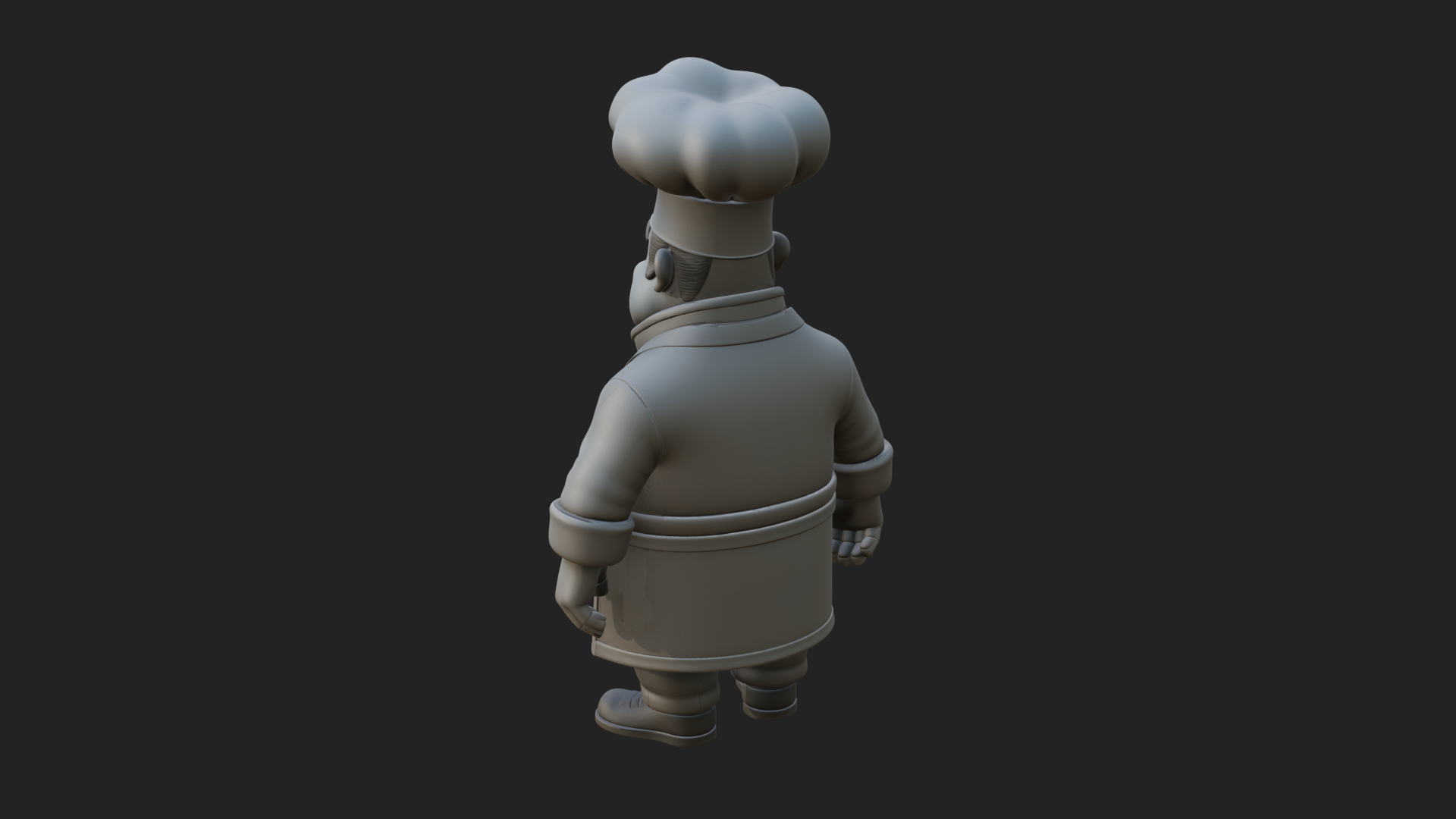 Chef Man Statue Design 10 3D Print Model 3D Model