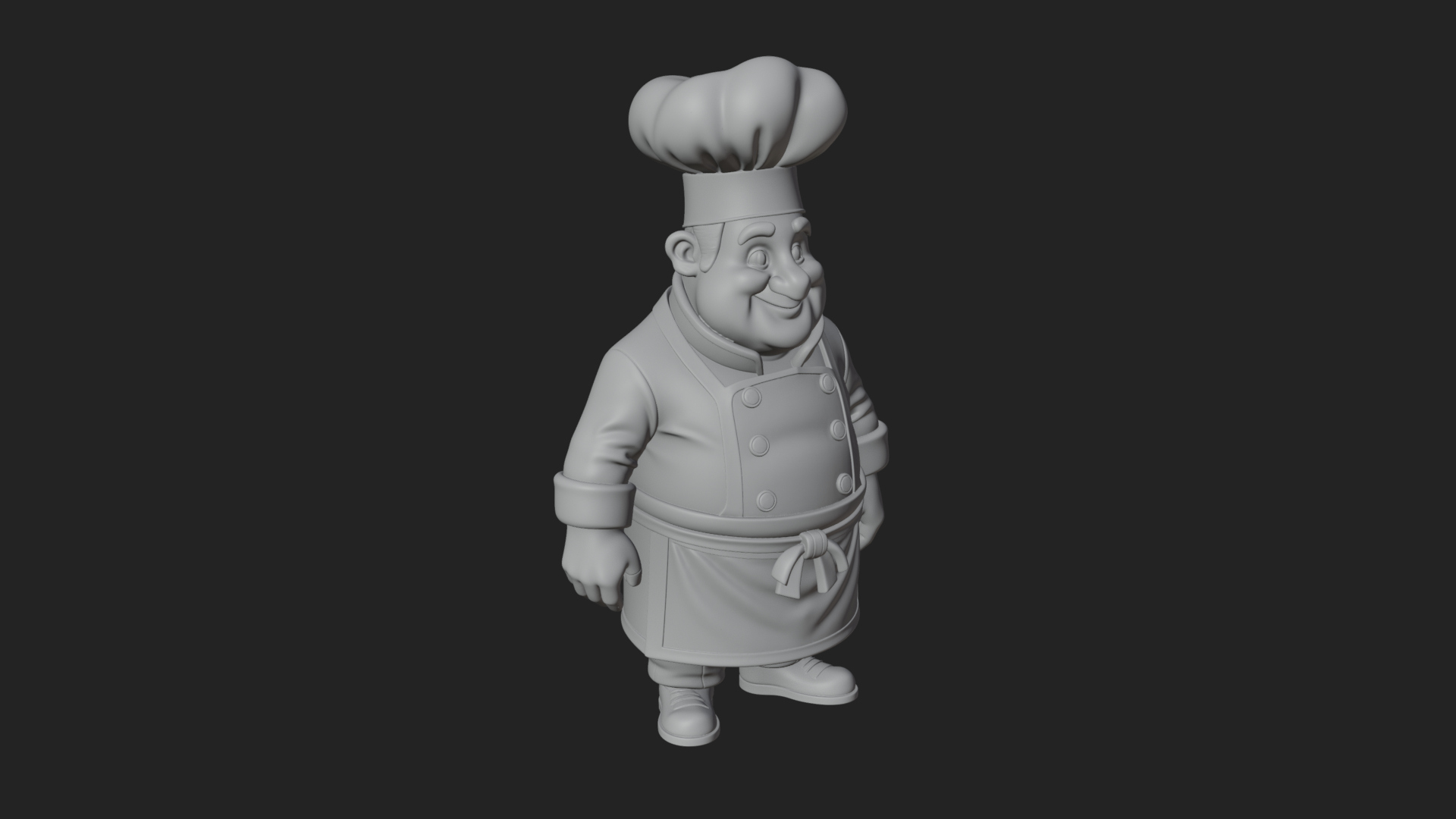 Chef Man Statue Design 10 3D Print Model 3D Model