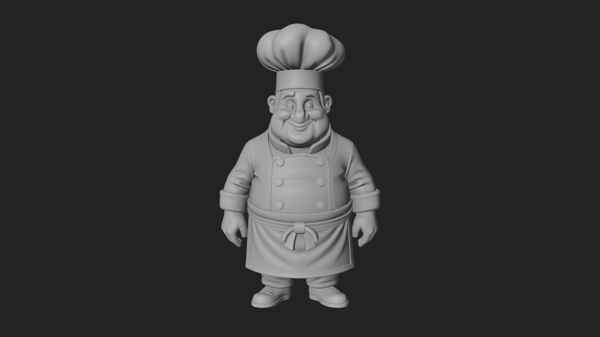 Chef Man Statue Design 10 3D Print Model 3D Model