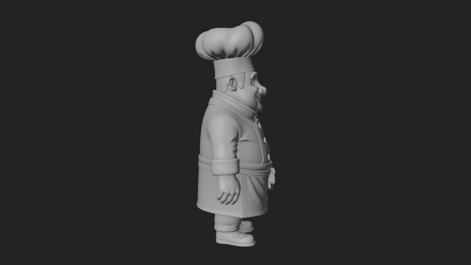 Chef Man Statue Design 10 3D Print Model 3D Model