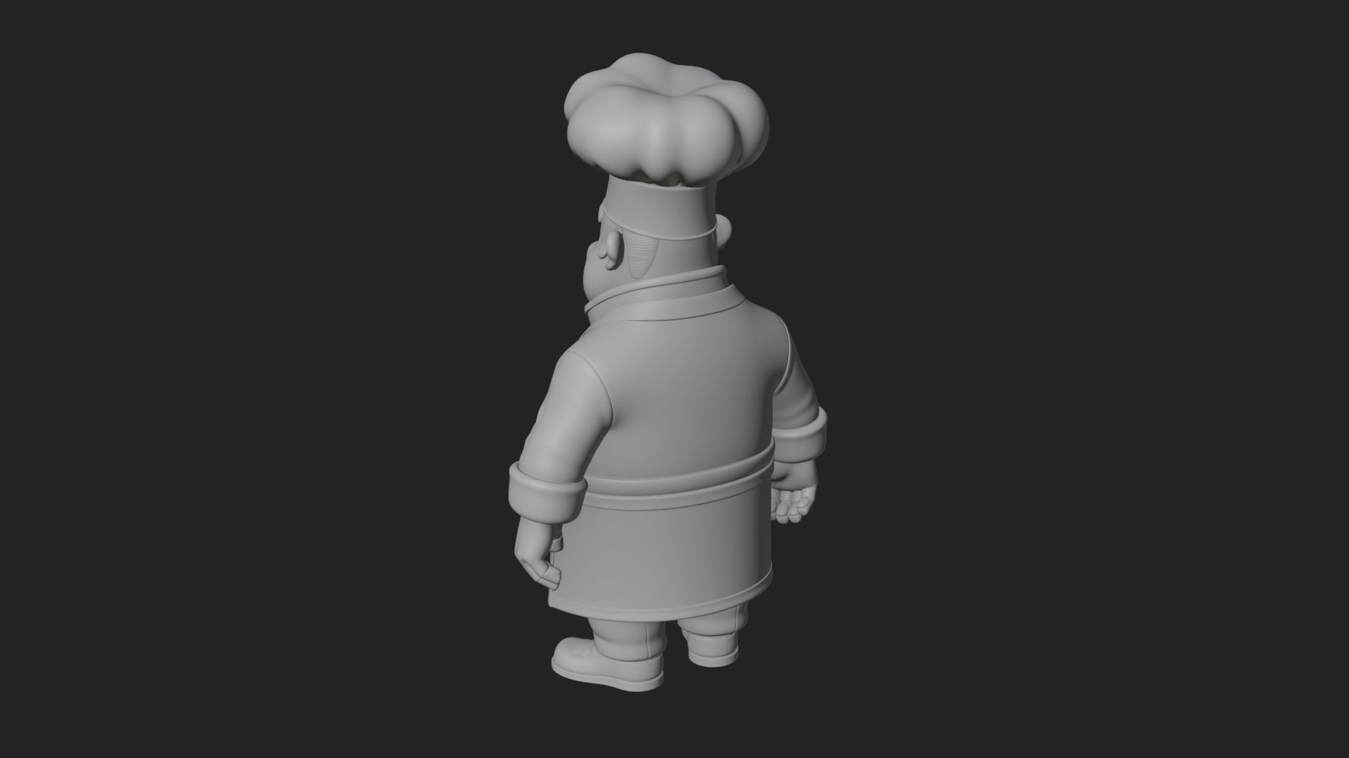 Chef Man Statue Design 10 3D Print Model 3D Model