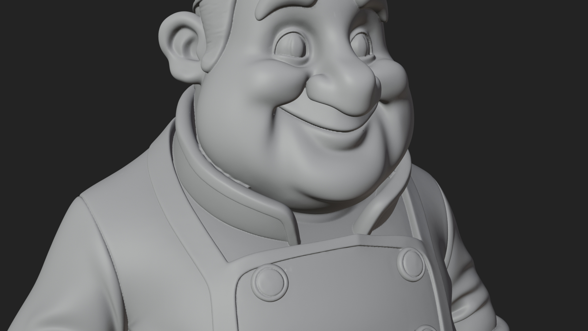 Chef Man Statue Design 10 3D Print Model 3D Model