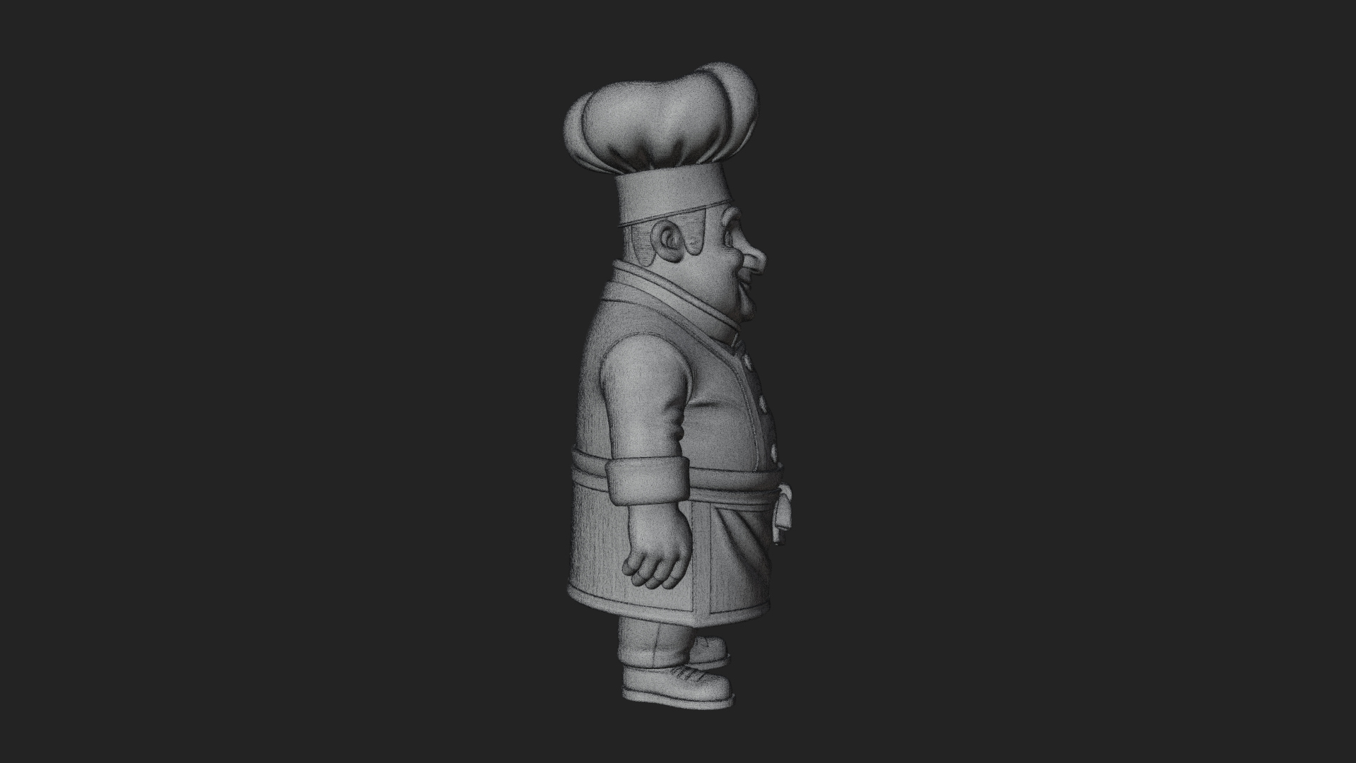 Chef Man Statue Design 10 3D Print Model 3D Model