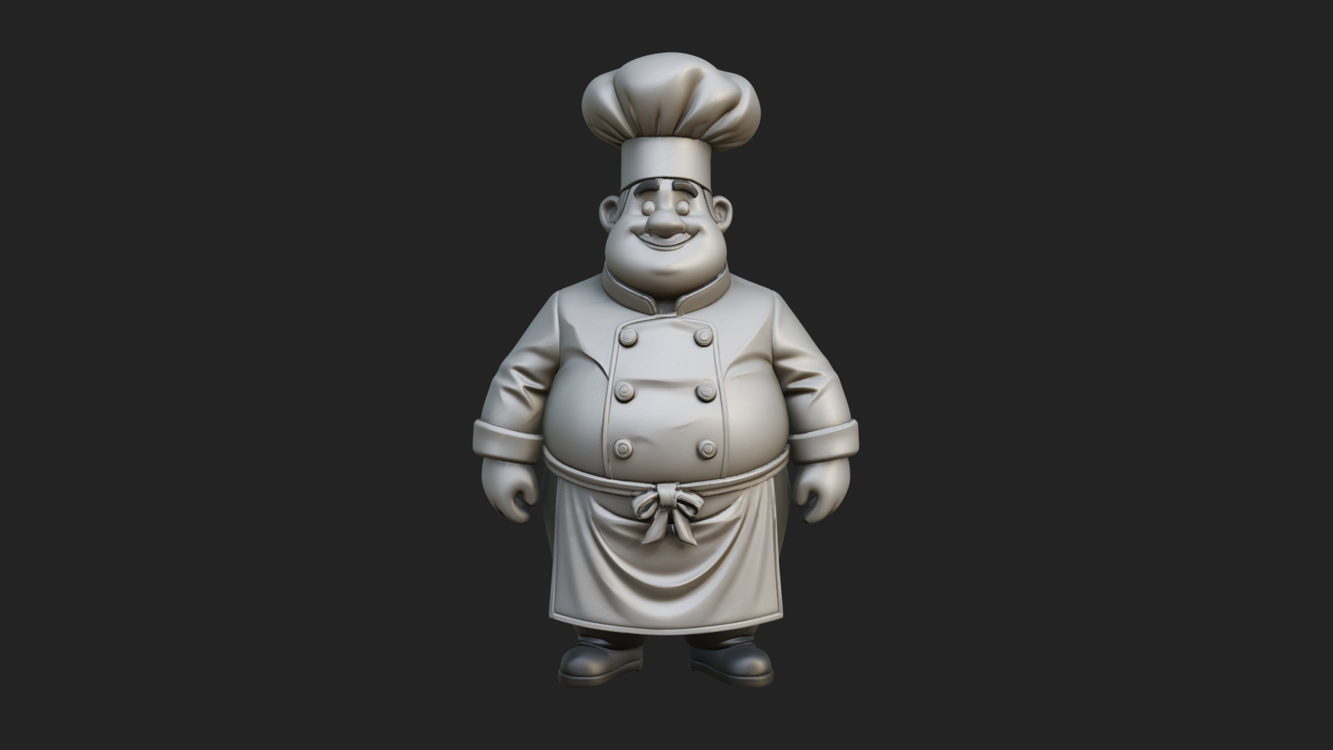 Chef Man Statue Design 11 3D Print Model 3D Model