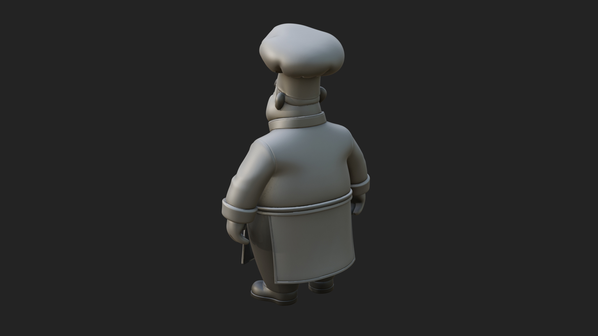 Chef Man Statue Design 11 3D Print Model 3D Model