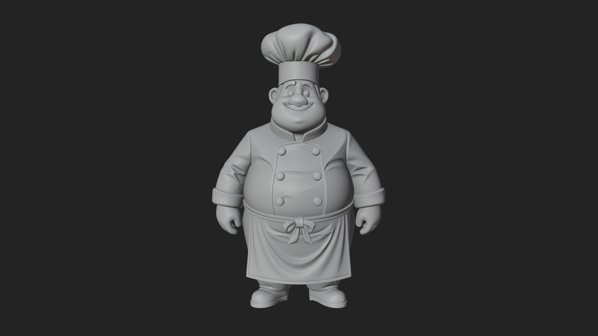 Chef Man Statue Design 11 3D Print Model 3D Model