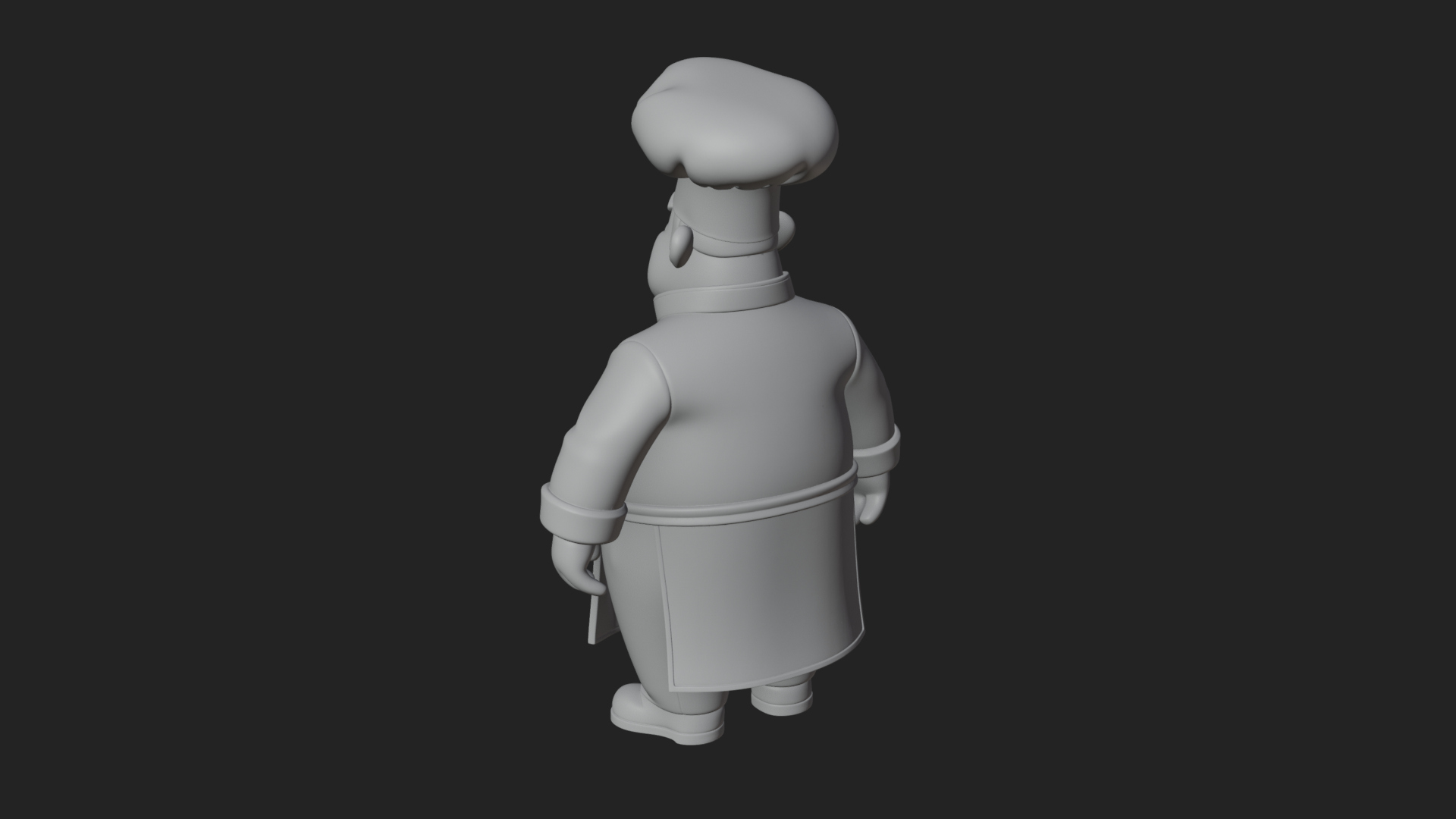 Chef Man Statue Design 11 3D Print Model 3D Model