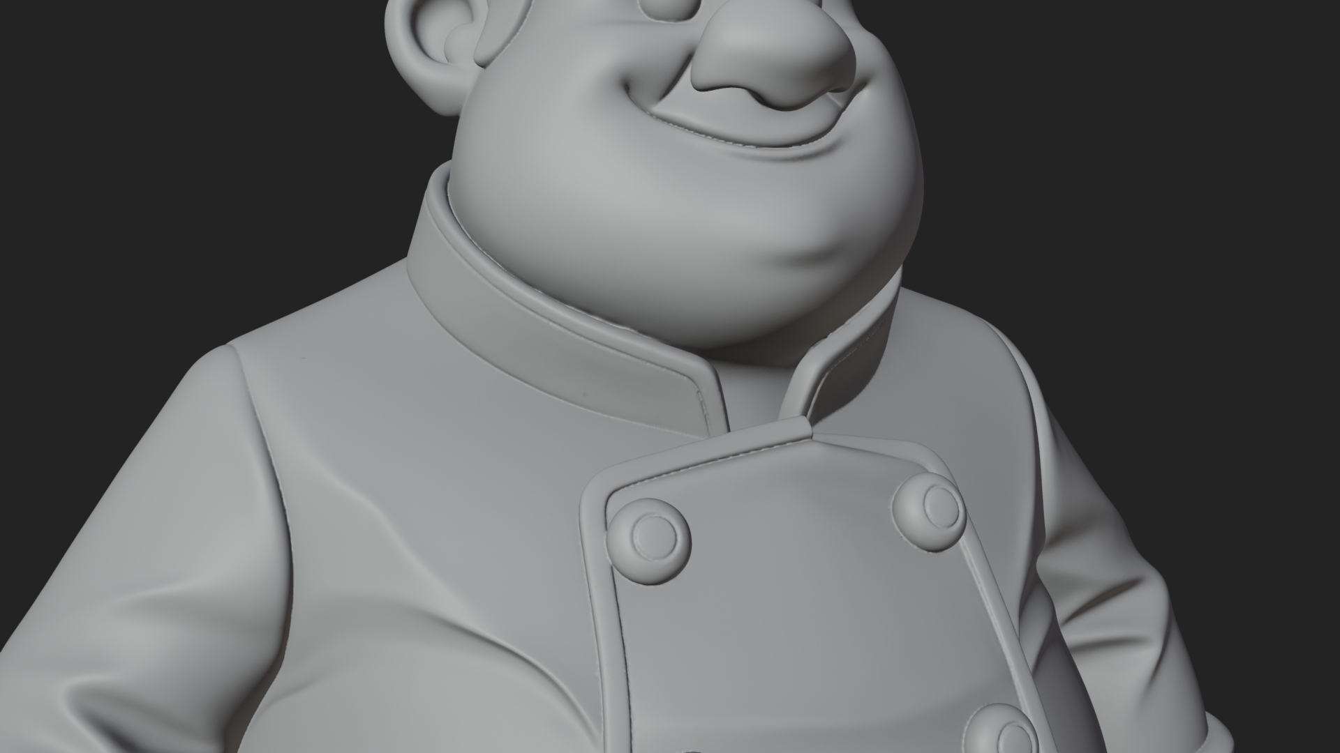 Chef Man Statue Design 11 3D Print Model 3D Model