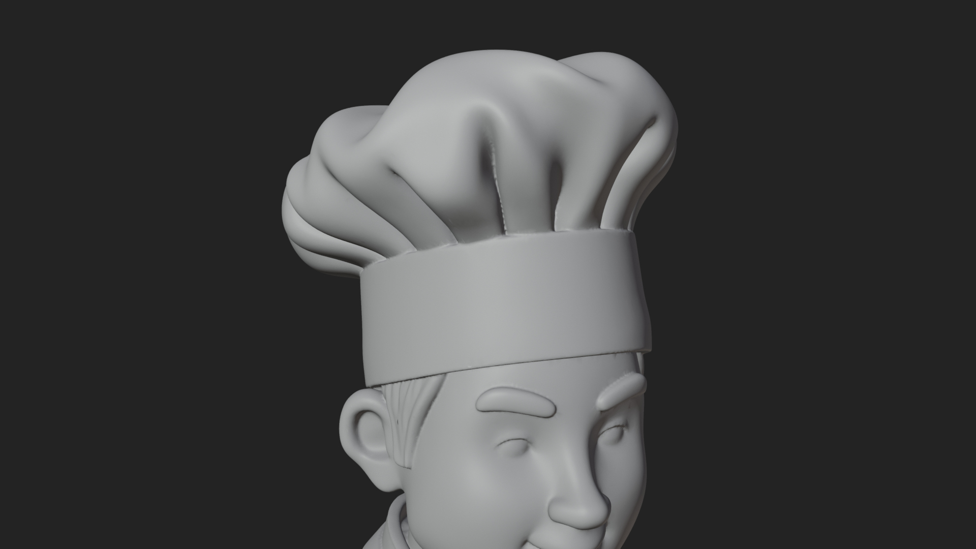 Chef Man Statue Design 12 3d Print Model 3D Model