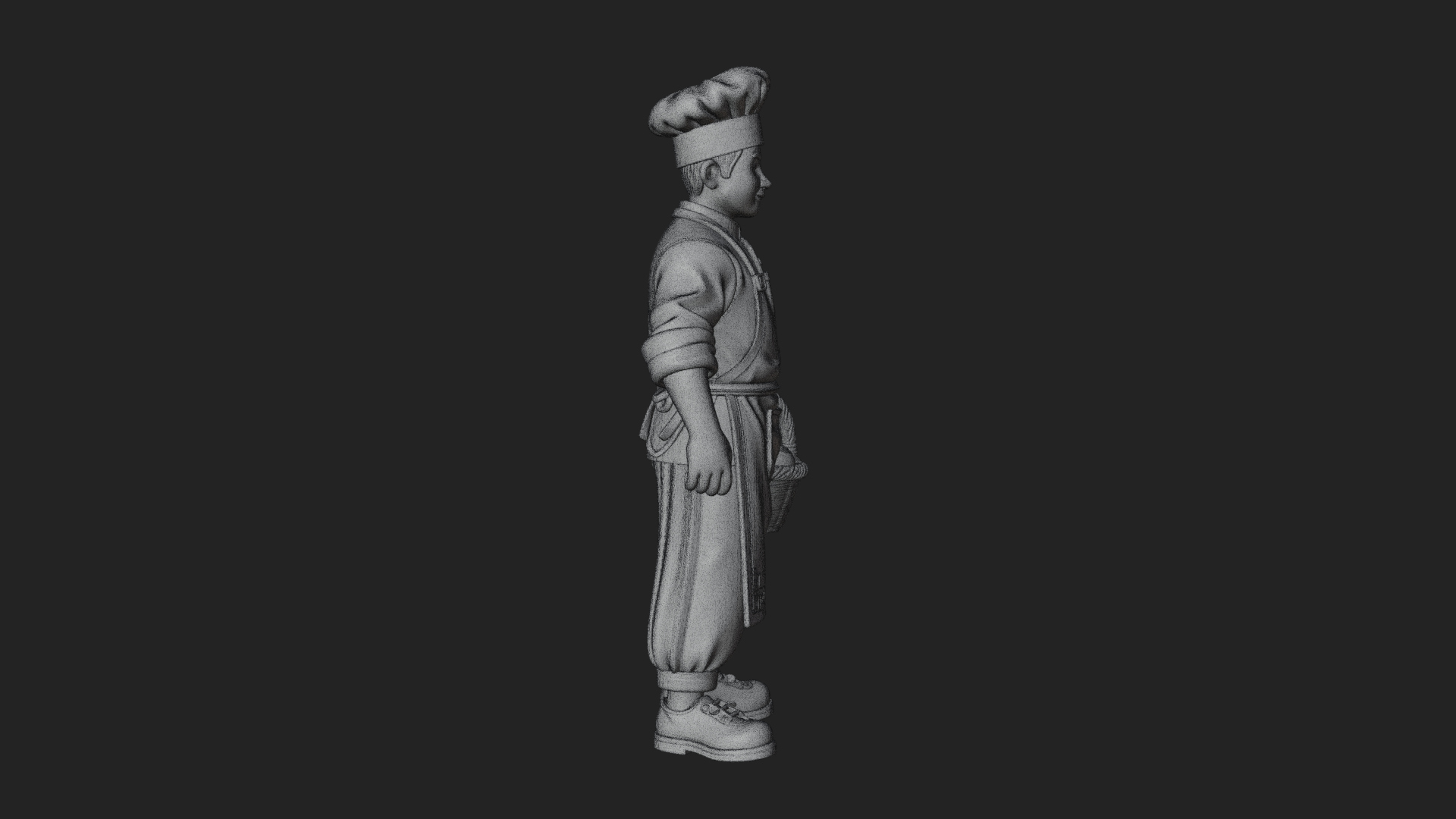 Chef Man Statue Design 12 3d Print Model 3D Model