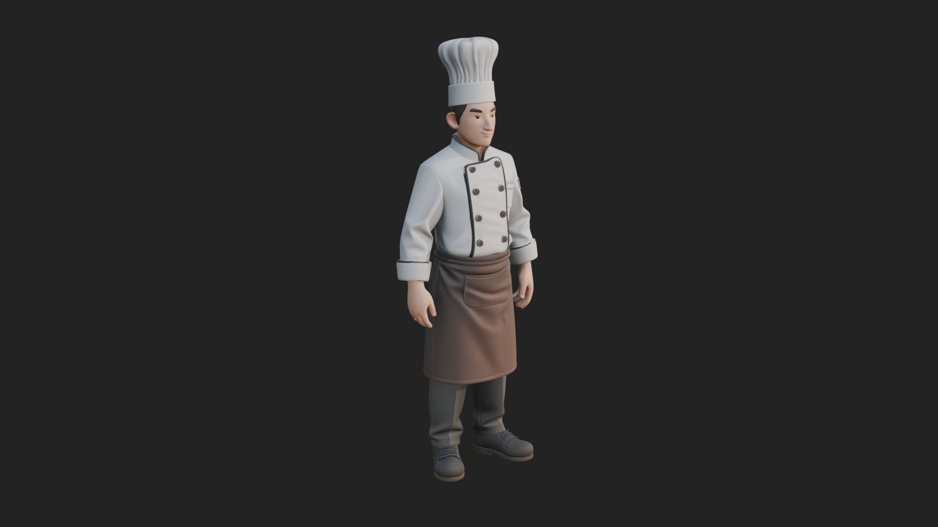 Chef Man Statue Design 7 3D Print Model 3D Model
