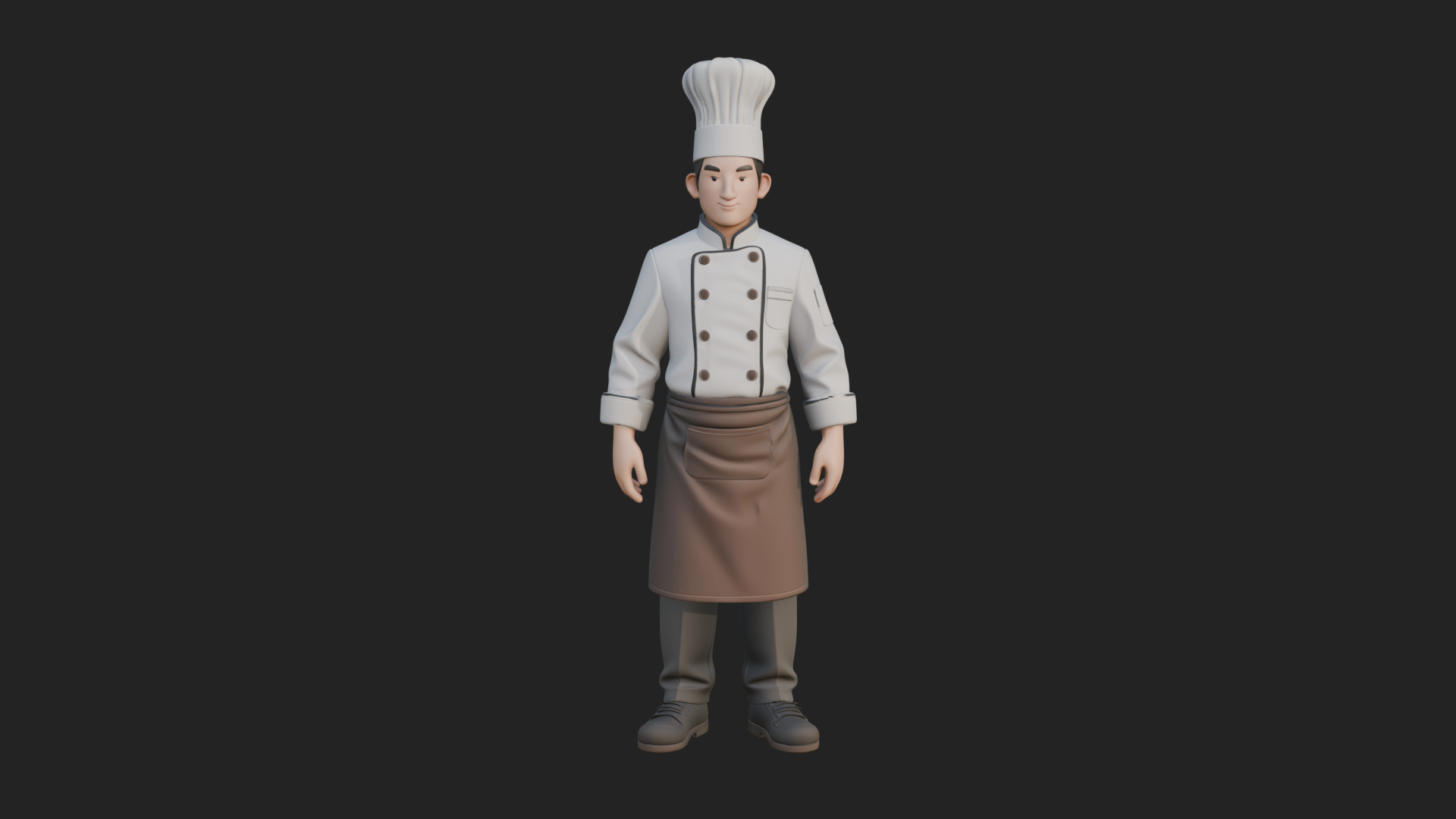 Chef Man Statue Design 7 3D Print Model 3D Model