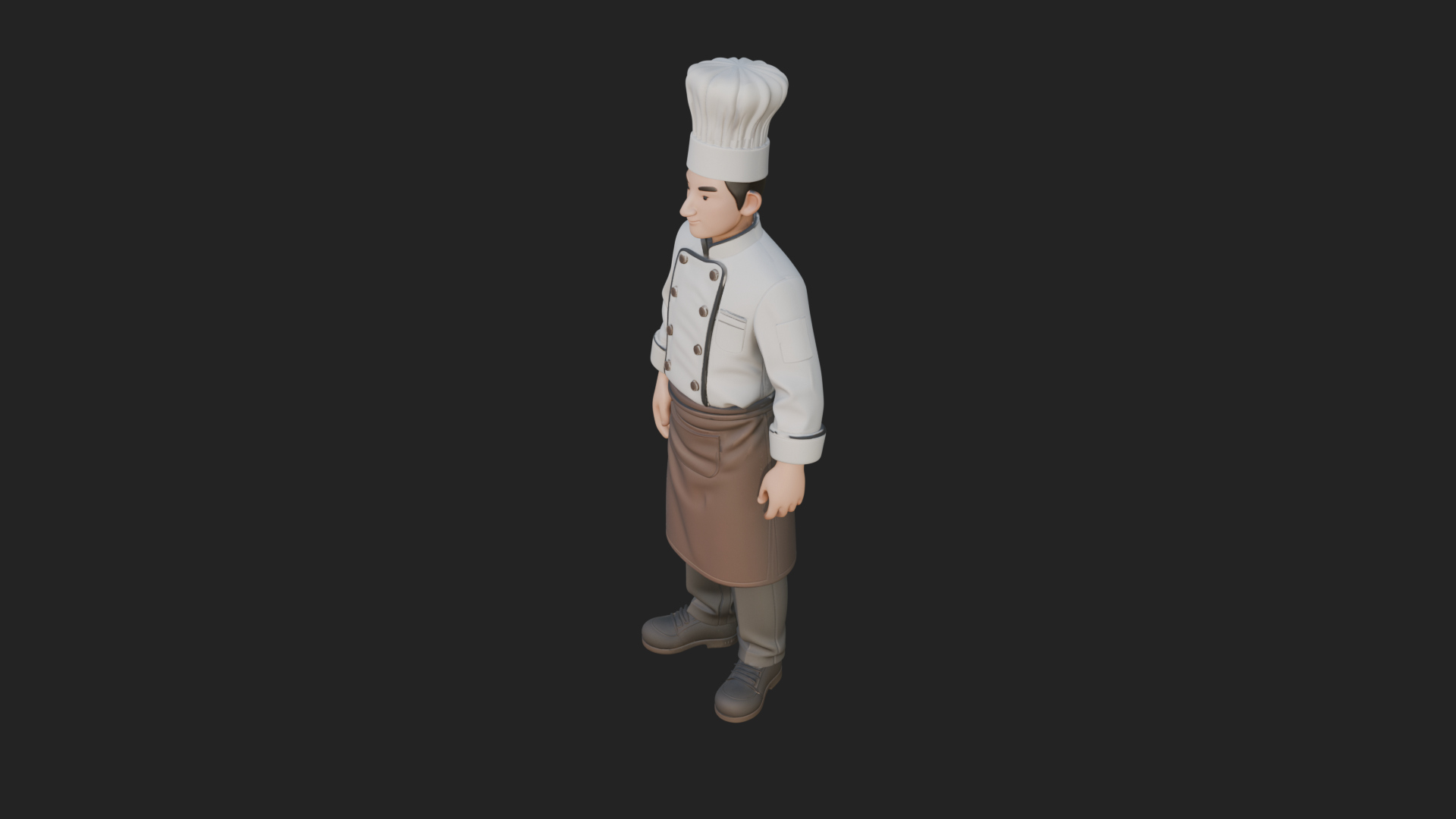 Chef Man Statue Design 7 3D Print Model 3D Model