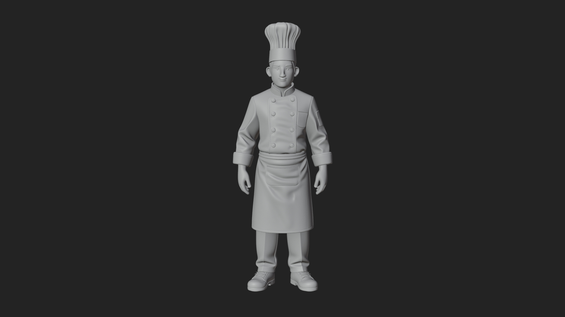 Chef Man Statue Design 7 3D Print Model 3D Model