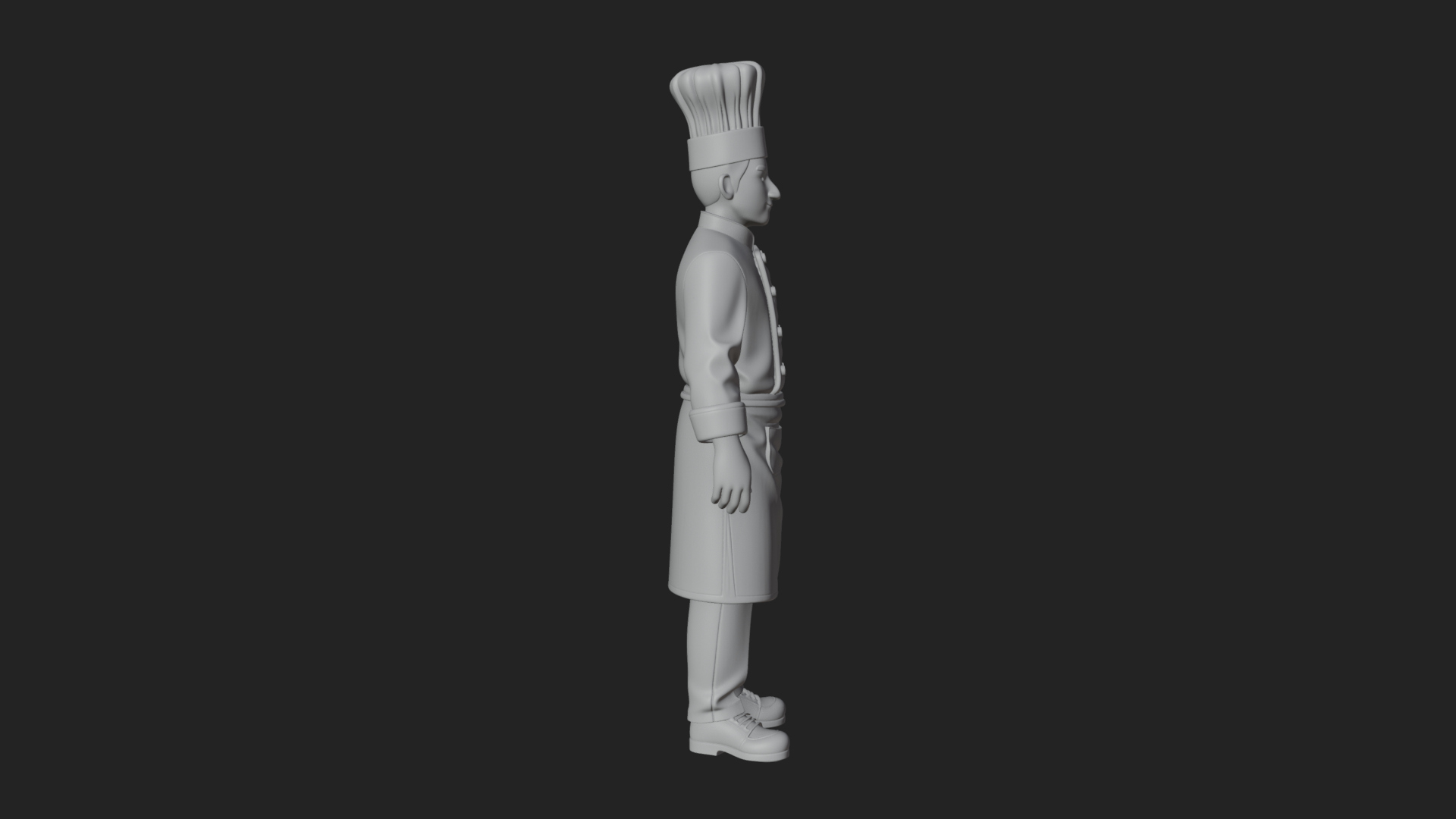 Chef Man Statue Design 7 3D Print Model 3D Model