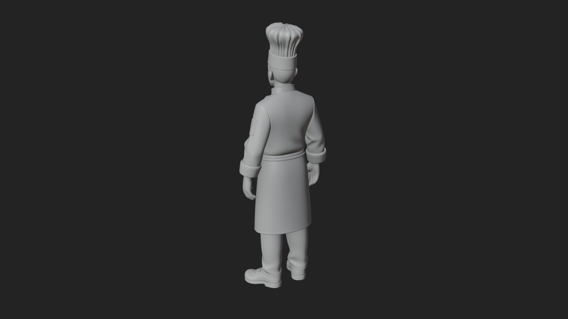 Chef Man Statue Design 7 3D Print Model 3D Model