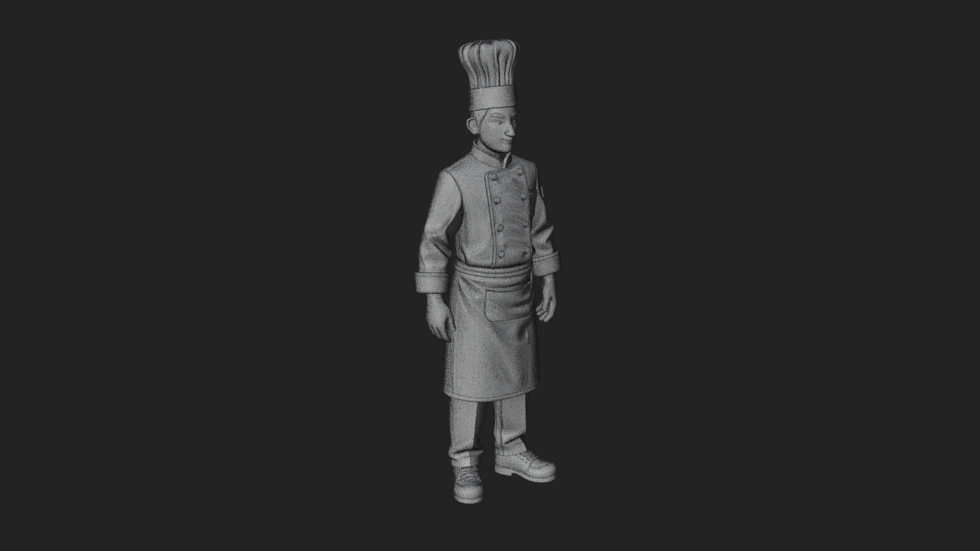Chef Man Statue Design 7 3D Print Model 3D Model