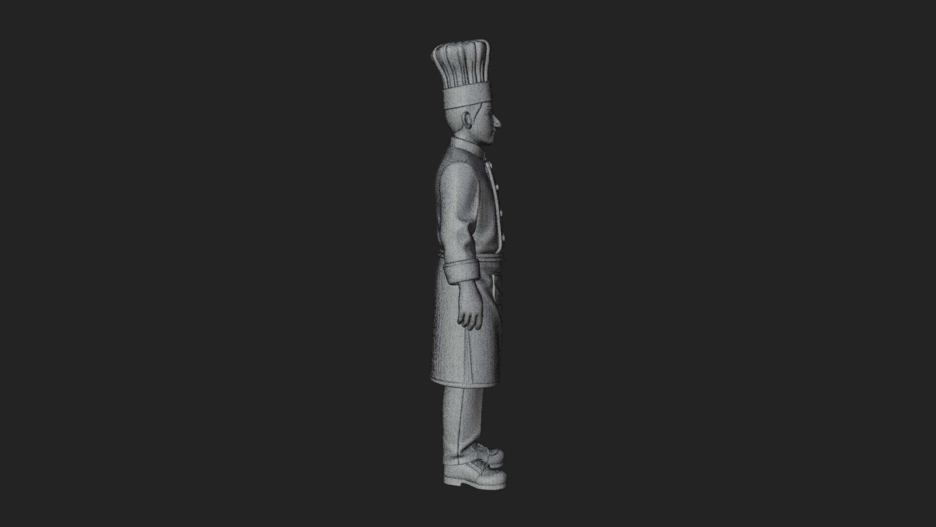 Chef Man Statue Design 7 3D Print Model 3D Model