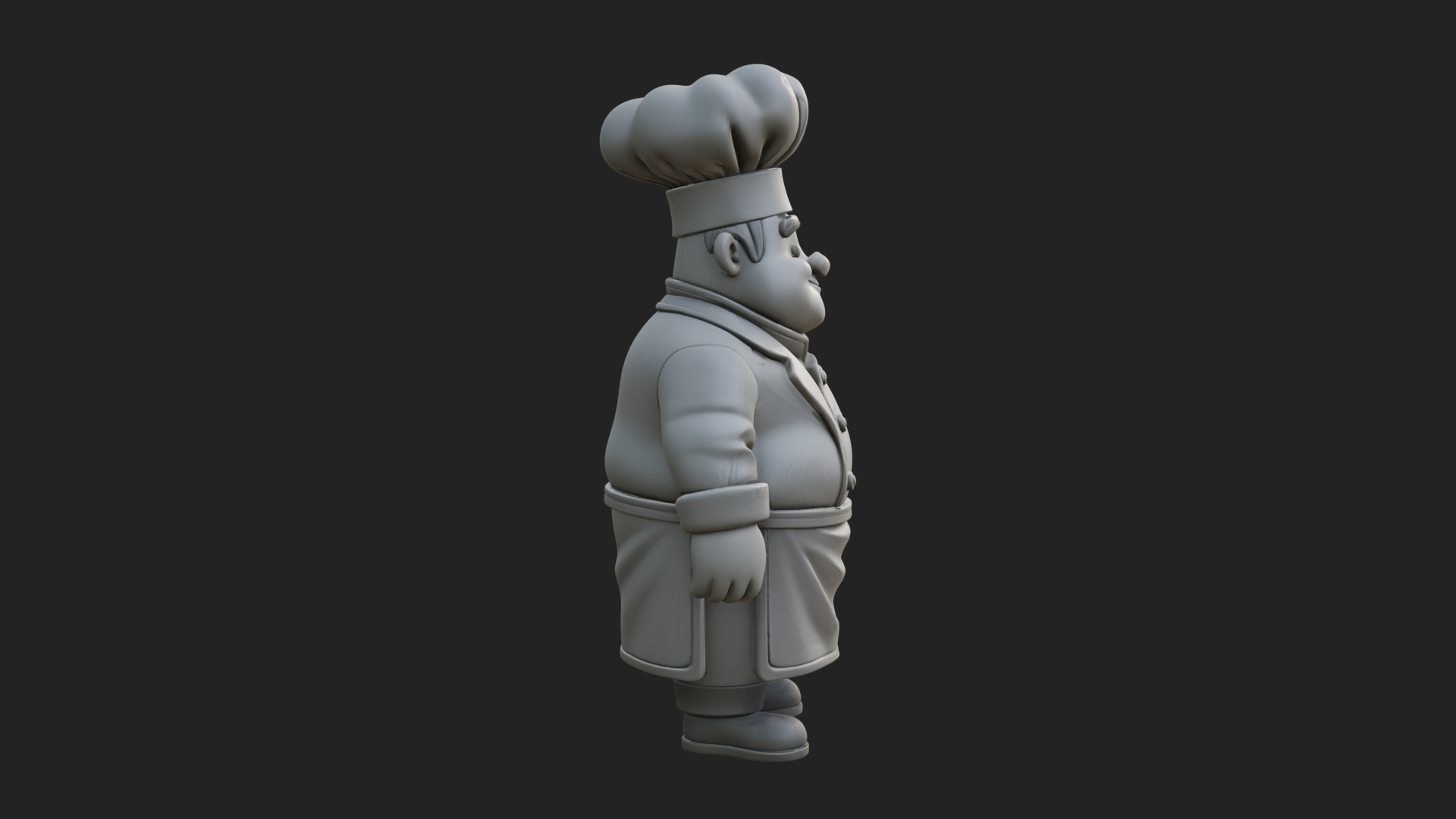 Chef Man Statue Design 8 3D Print Model 3D Model