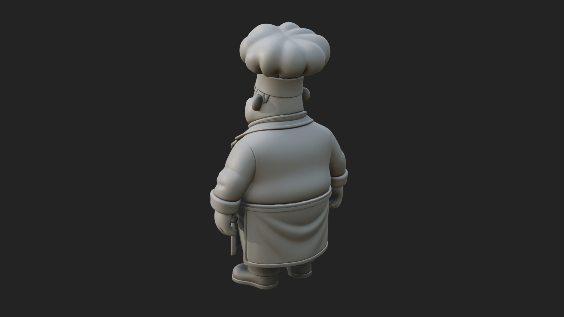 Chef Man Statue Design 8 3D Print Model 3D Model