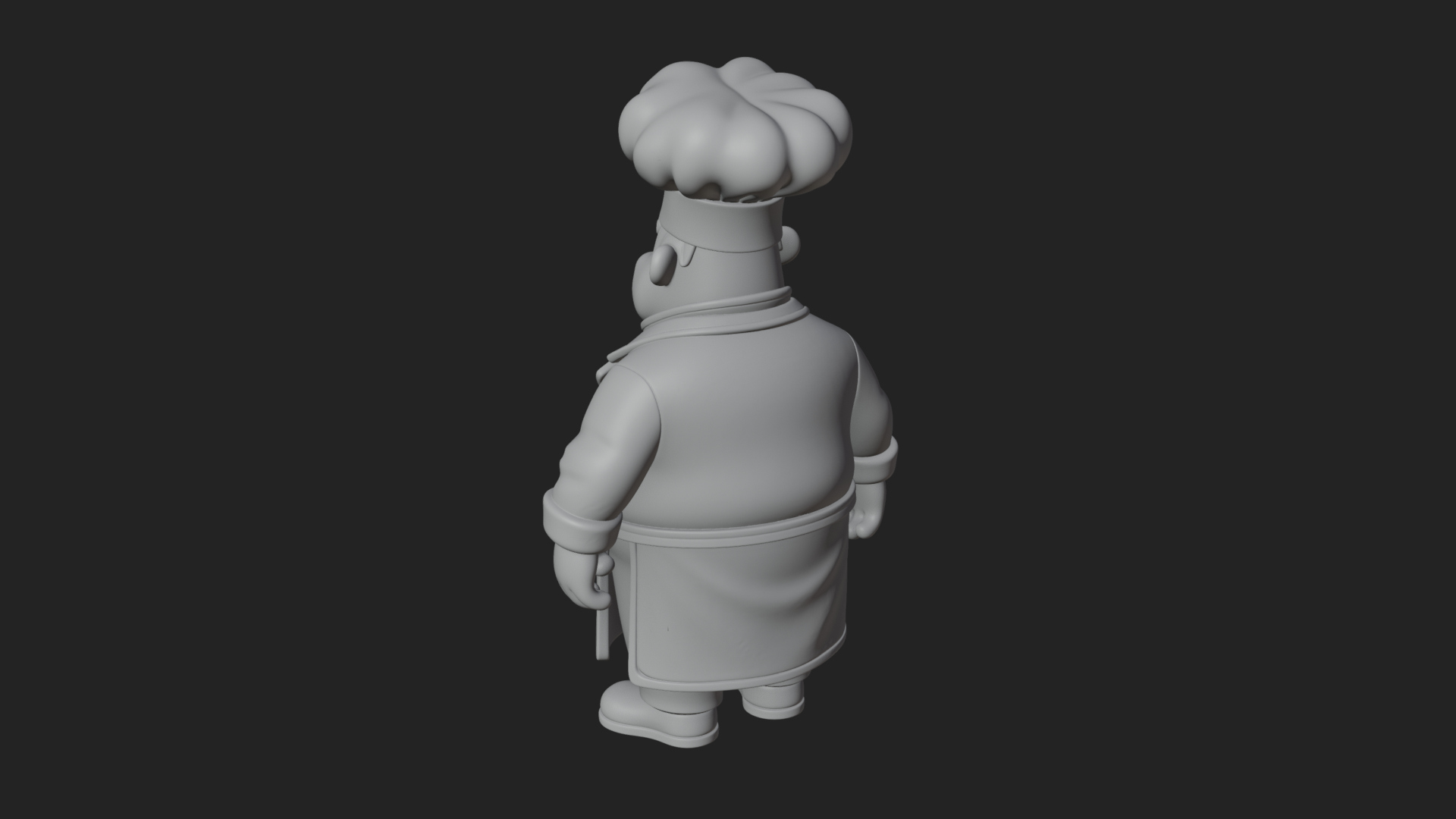 Chef Man Statue Design 8 3D Print Model 3D Model