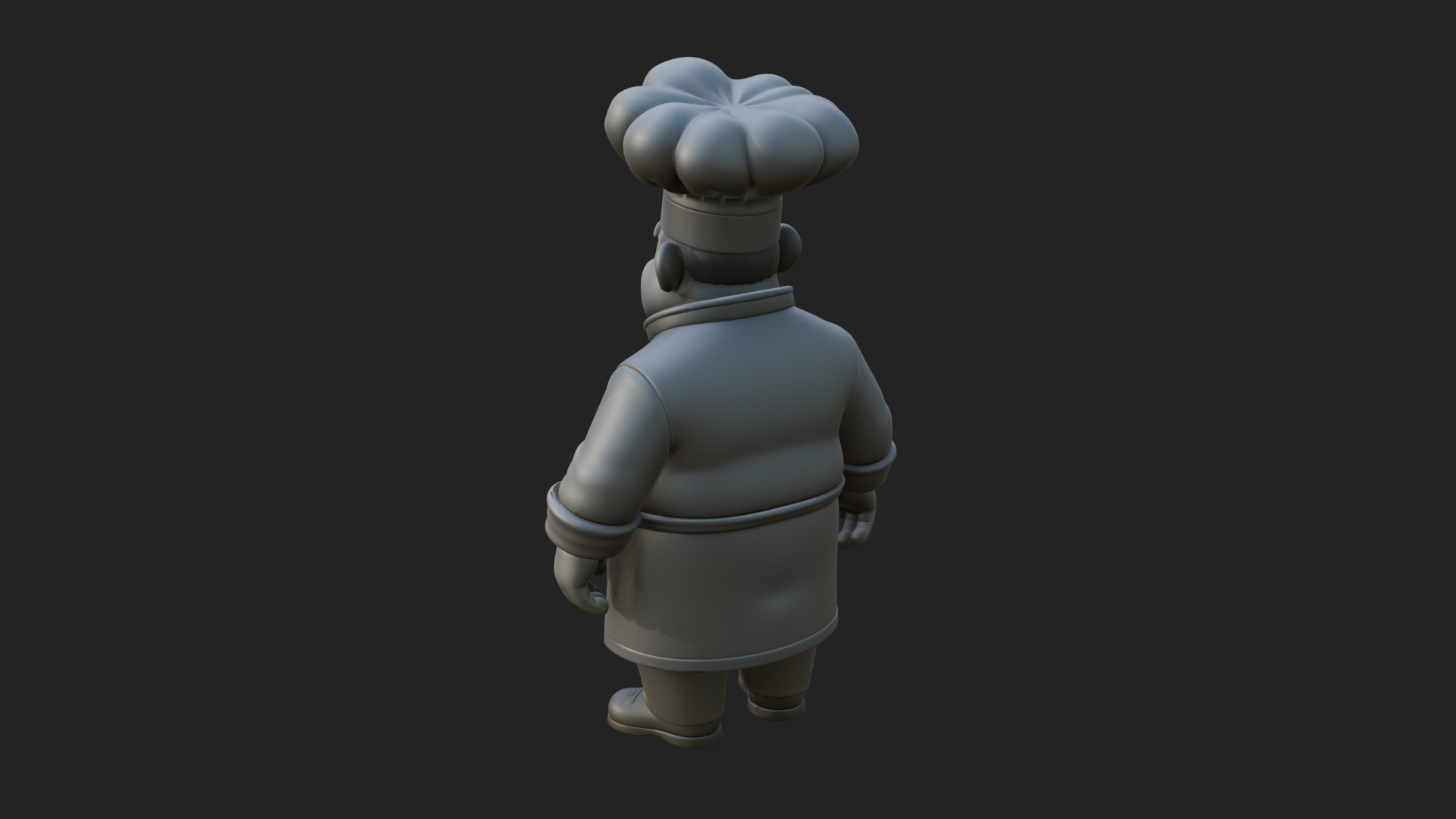 Chef Man Statue Design 9 3D Print Model 3D Model
