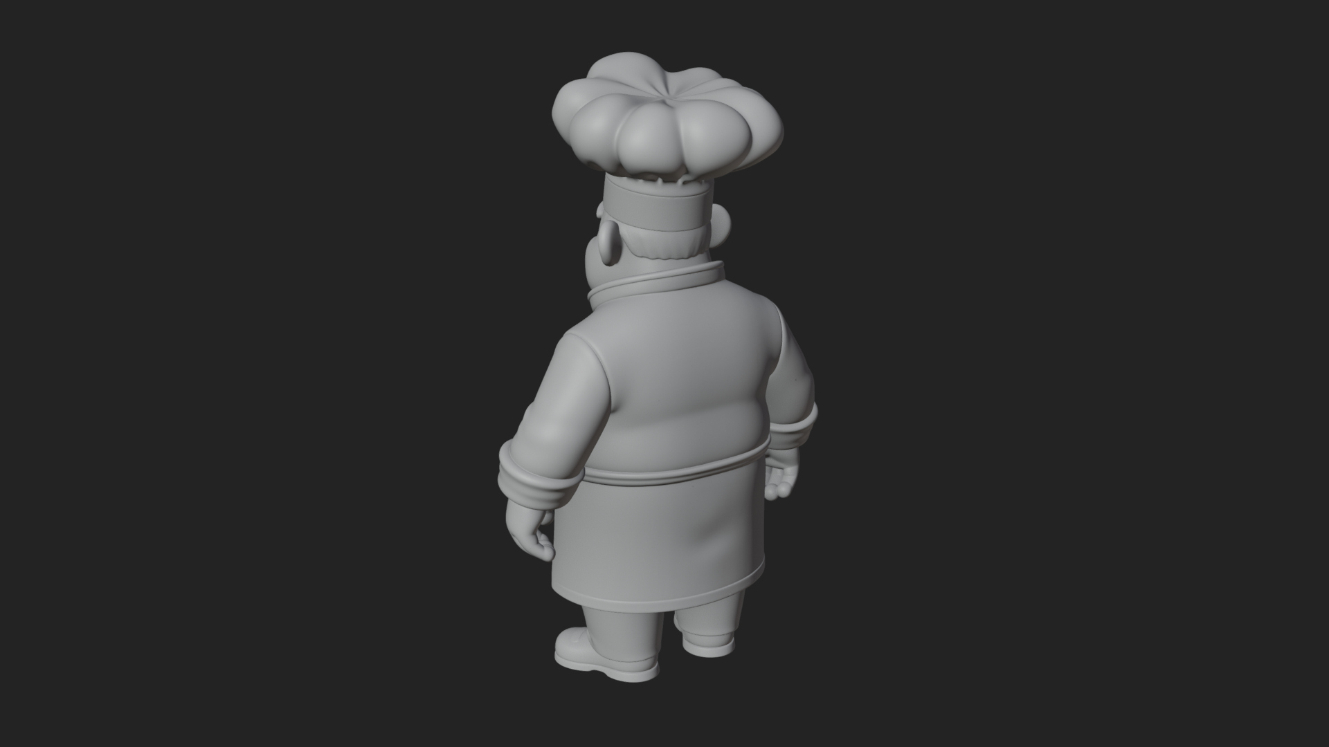 Chef Man Statue Design 9 3D Print Model 3D Model