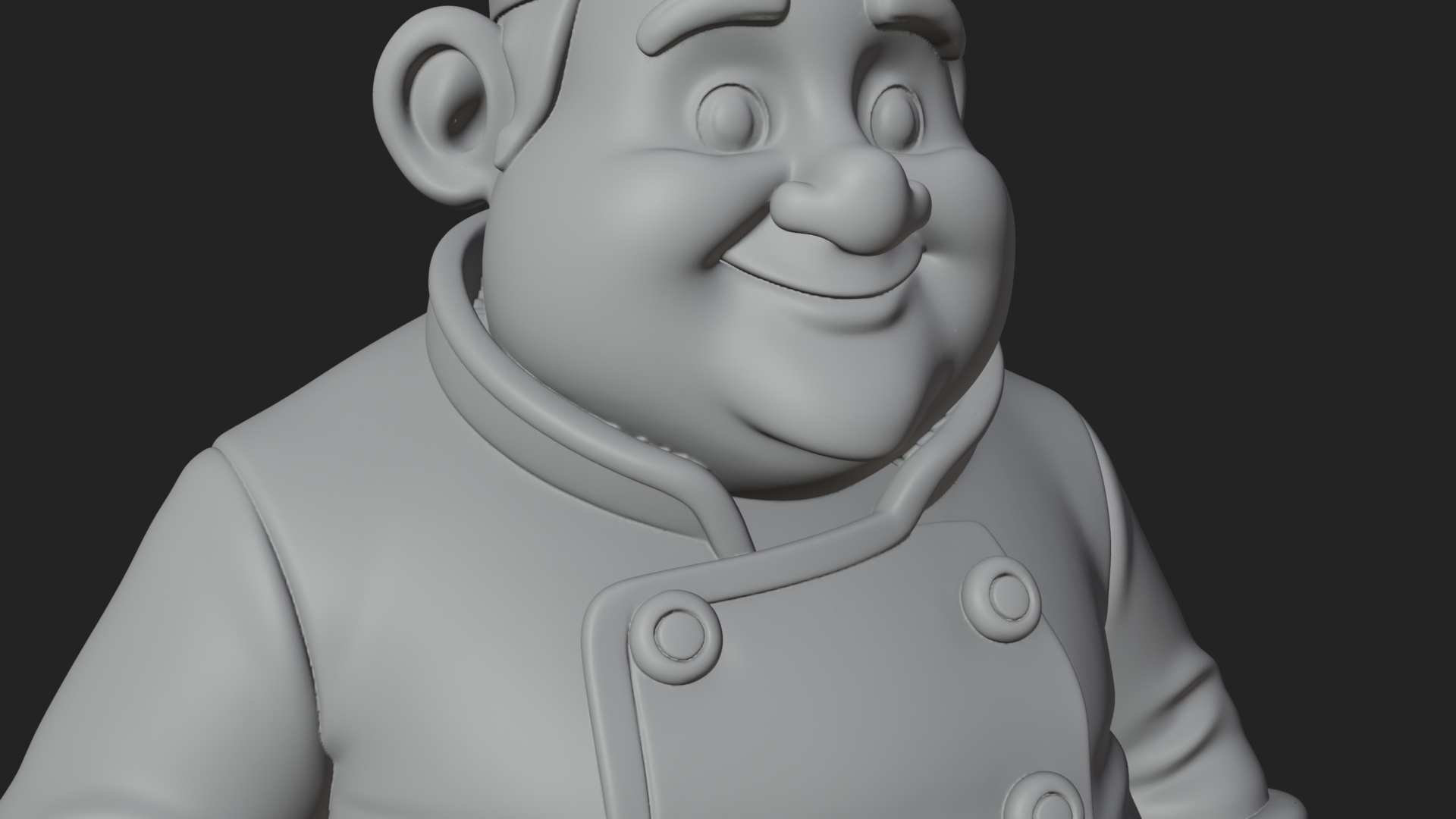 Chef Man Statue Design 9 3D Print Model 3D Model