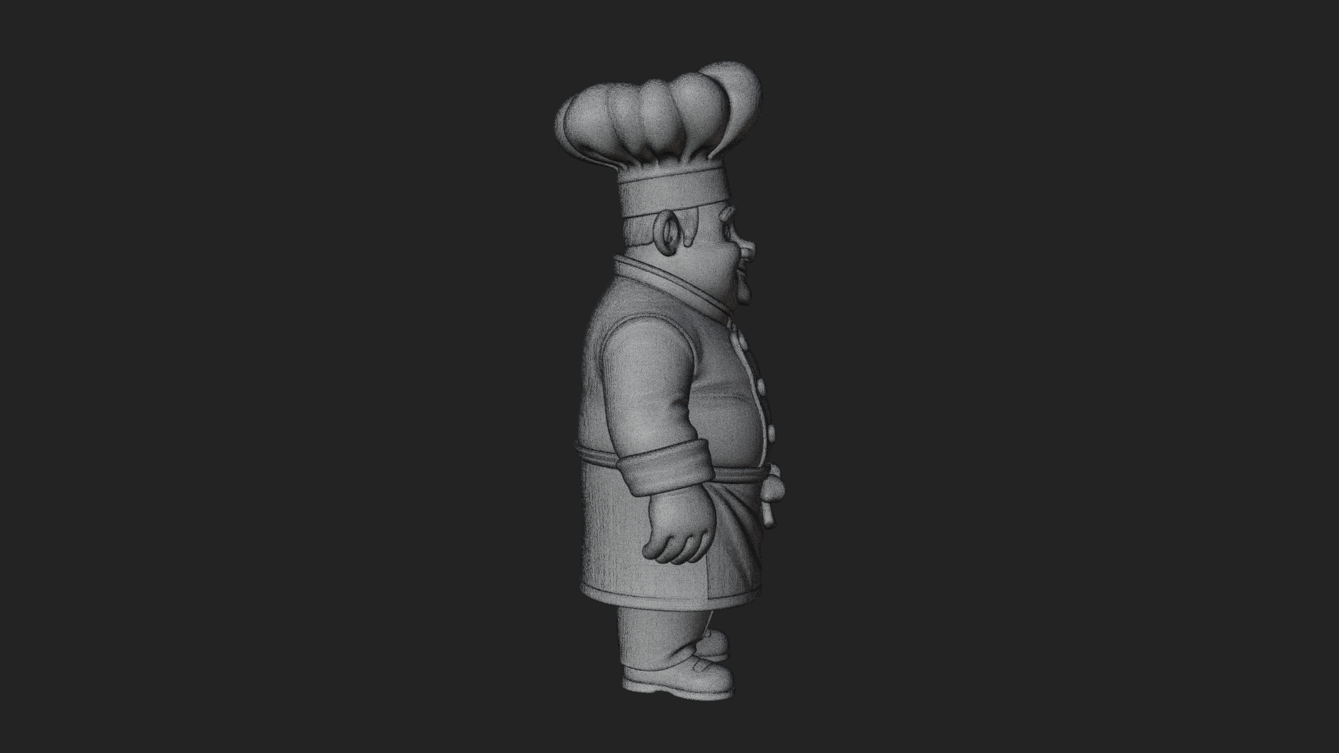 Chef Man Statue Design 9 3D Print Model 3D Model
