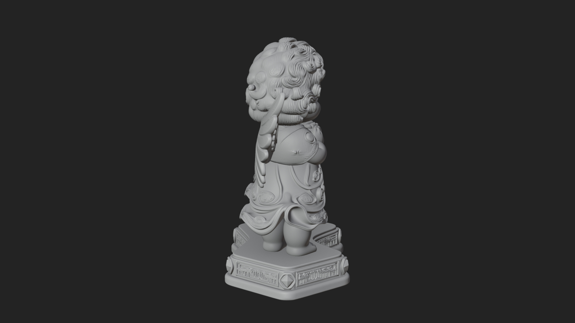 Cherub Angel Pair Statue Design 2 3D Print Model 3D Model