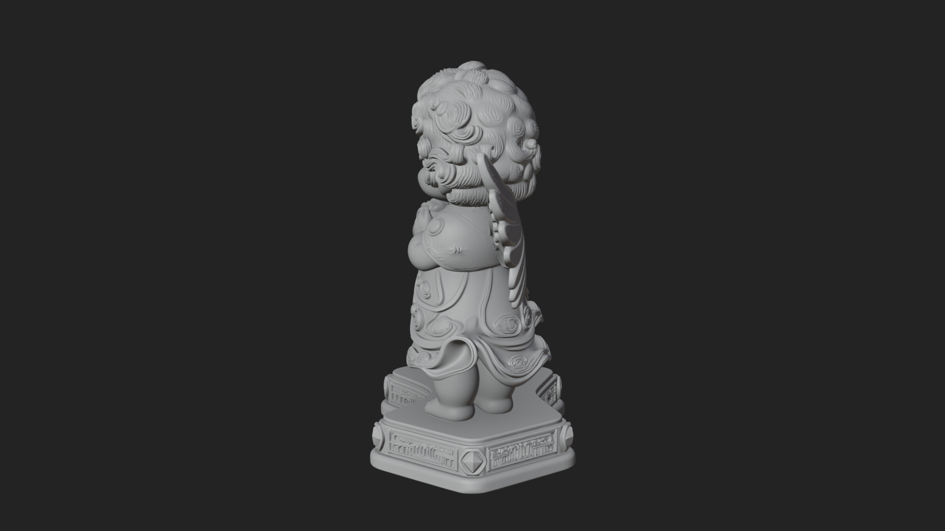 Cherub Angel Pair Statue Design 2 3D Print Model 3D Model