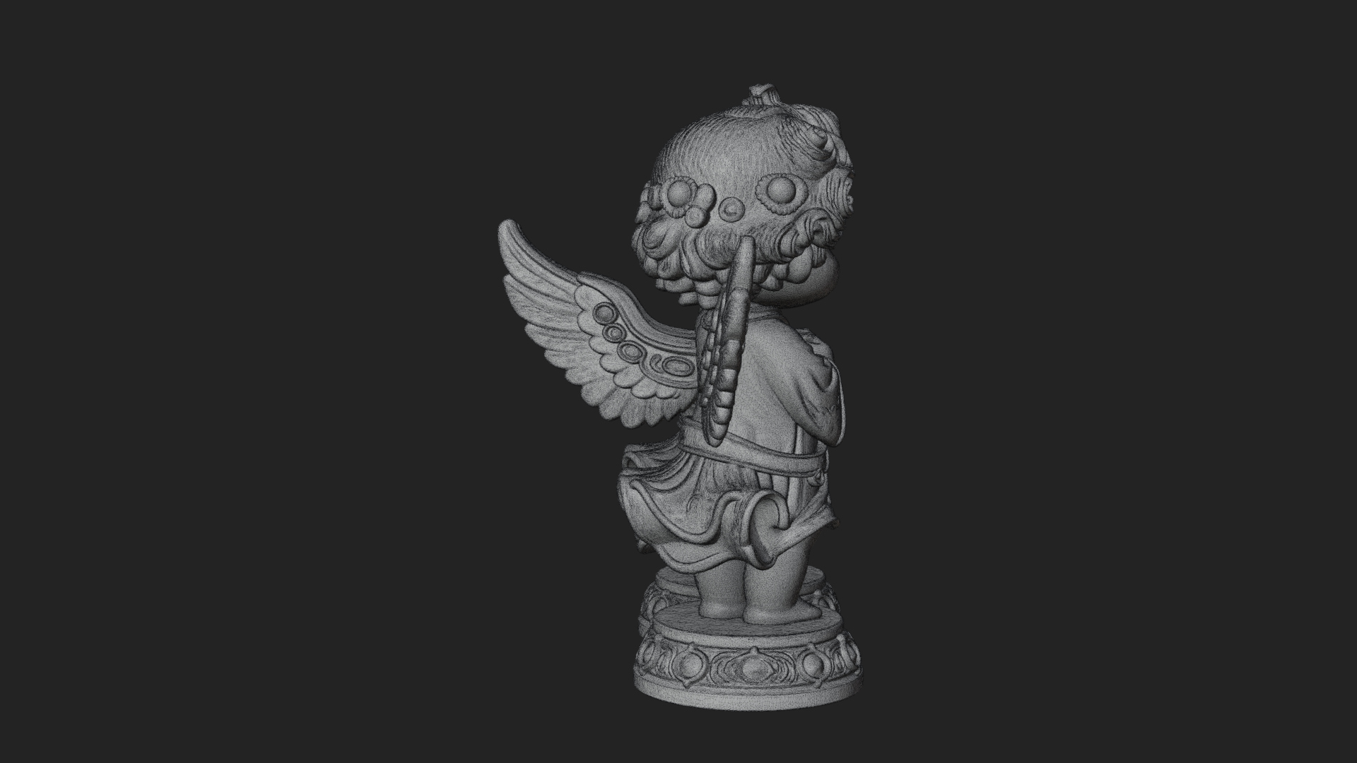 Cherub Angel Pair Statue Design 3 3D Print Model 3D Model