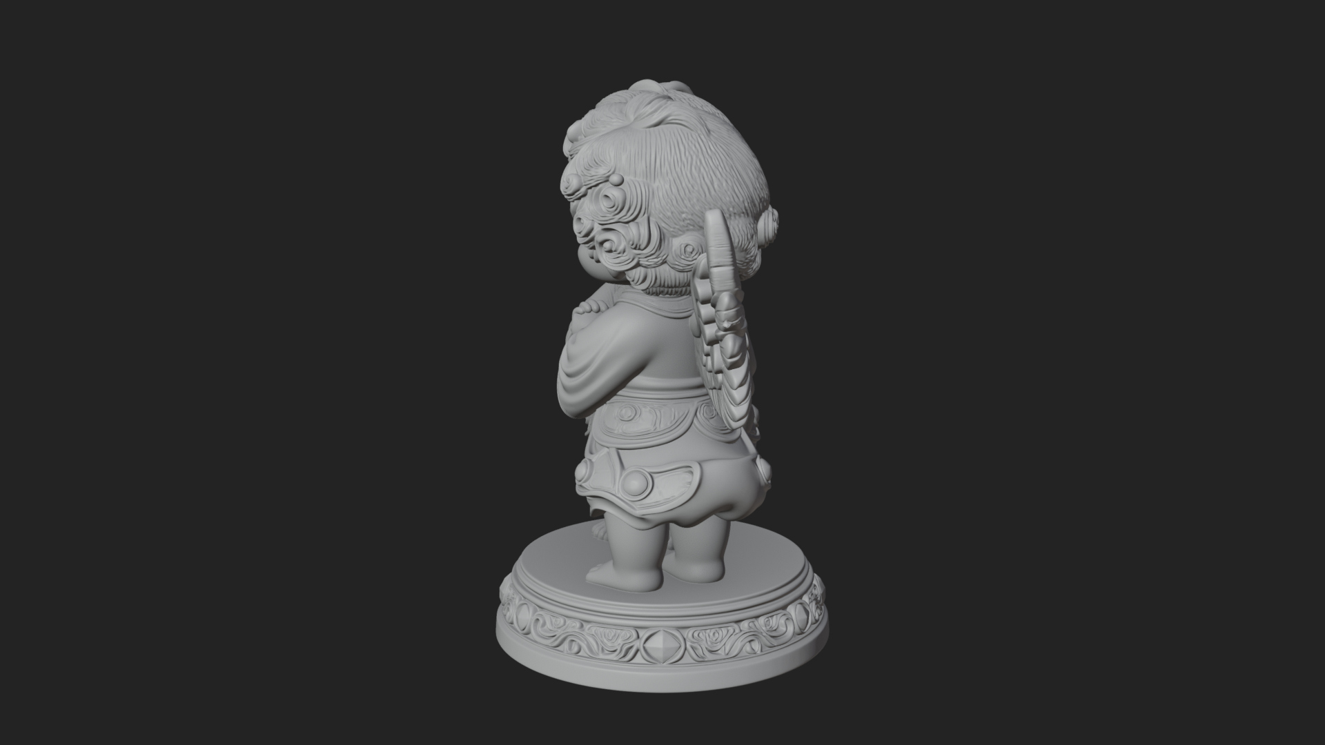 Cherub Angel Pair Statue Design 4 3D Print Model 3D Model