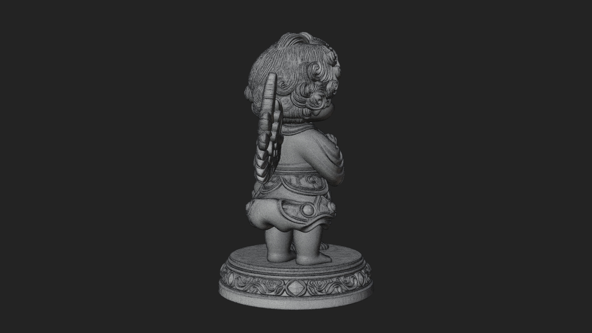 Cherub Angel Pair Statue Design 4 3D Print Model 3D Model