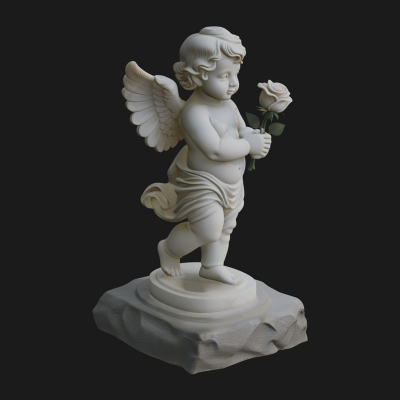 Cherub Angel Statue Design 1 3D Print Model