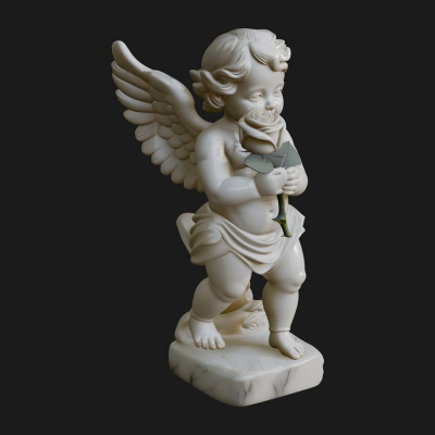 Cherub Angel Statue Design 2 3D Print Model