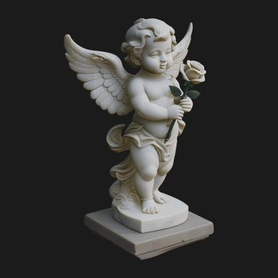 Cherub Angel Statue Design 3 3D Print Model