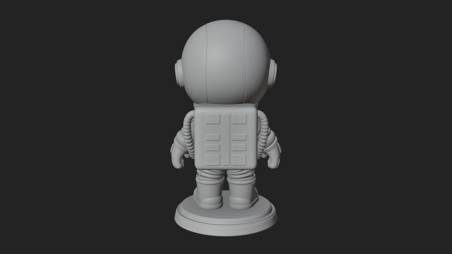 Chibi Astronaut in Suit Statue Design 8 3D Print Model 3D Model