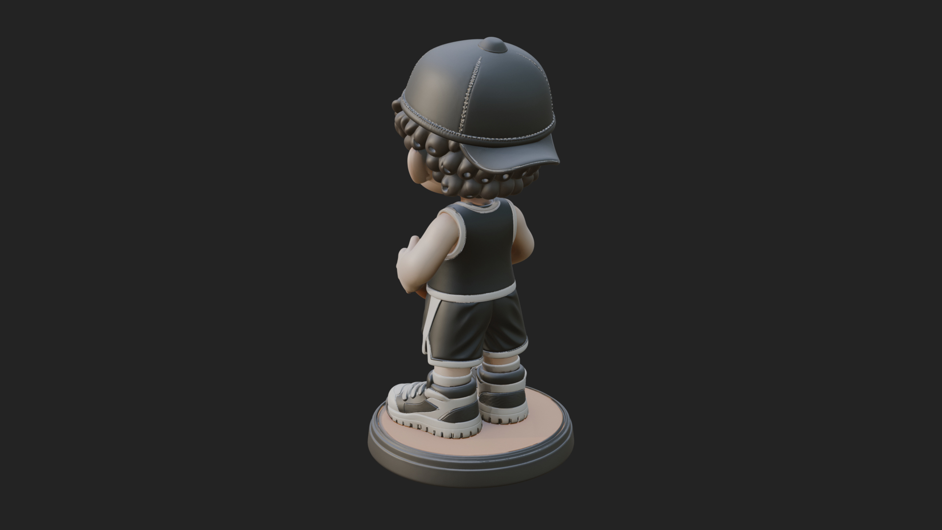 Chibi Basketball Boy Statue Design 1 3D Print Model 3D Model