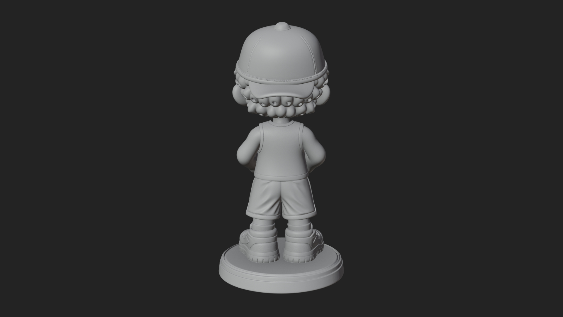 Chibi Basketball Boy Statue Design 1 3D Print Model 3D Model