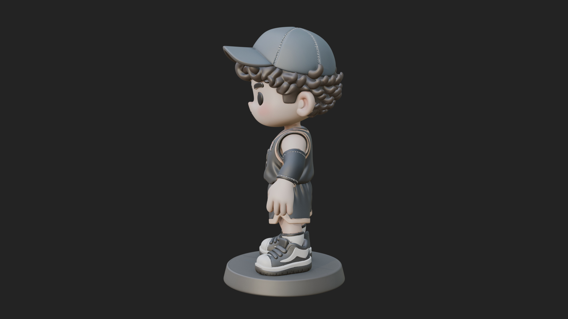 Chibi Basketball Boy Statue Design 2 3D Print Model 3D Model