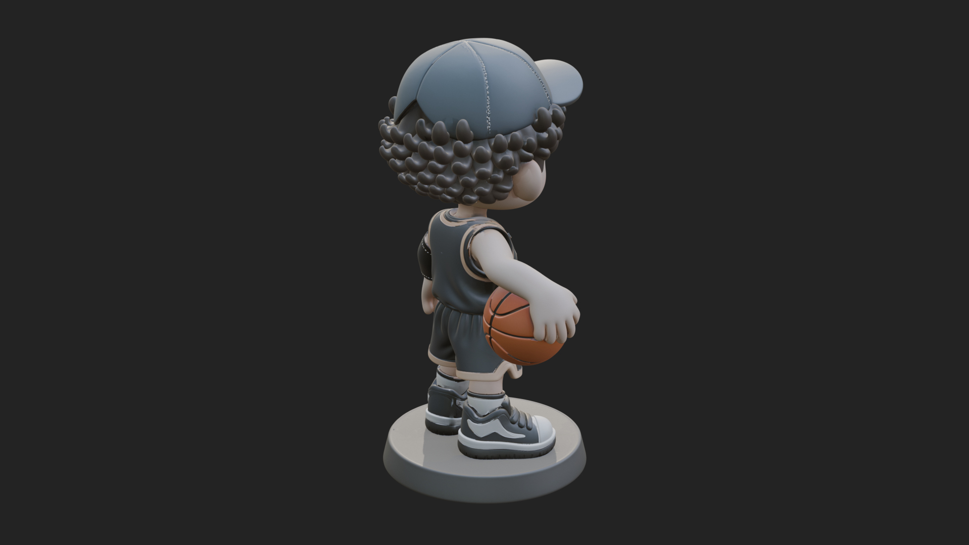 Chibi Basketball Boy Statue Design 2 3D Print Model 3D Model