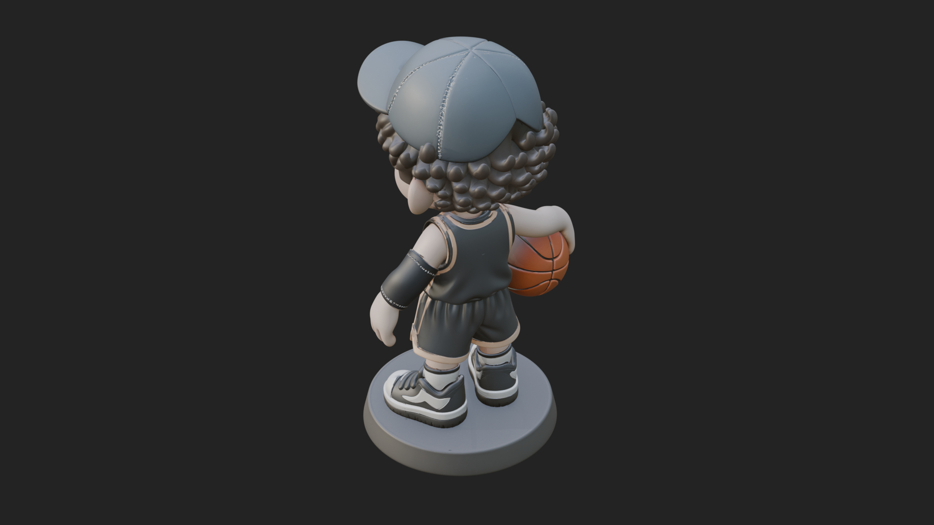 Chibi Basketball Boy Statue Design 2 3D Print Model 3D Model