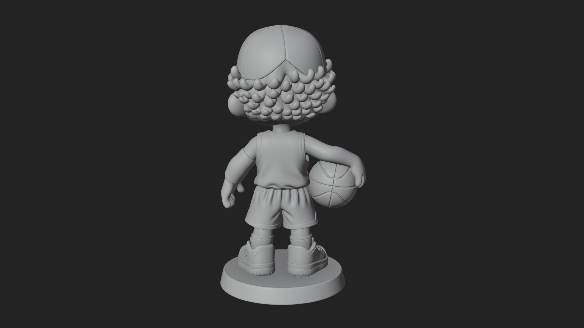 Chibi Basketball Boy Statue Design 2 3D Print Model 3D Model