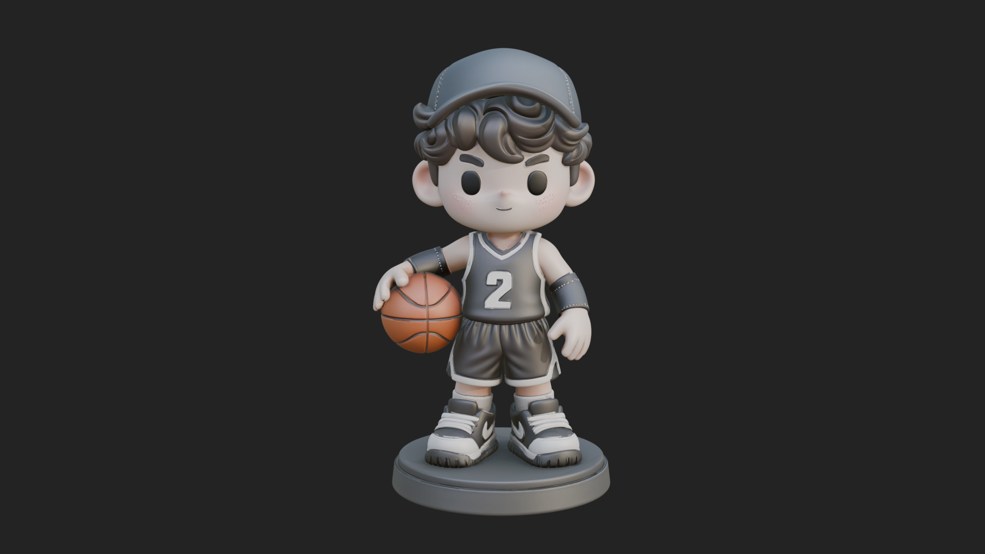 Chibi Basketball Boy Statue Design 3 3D Print Model 3D Model