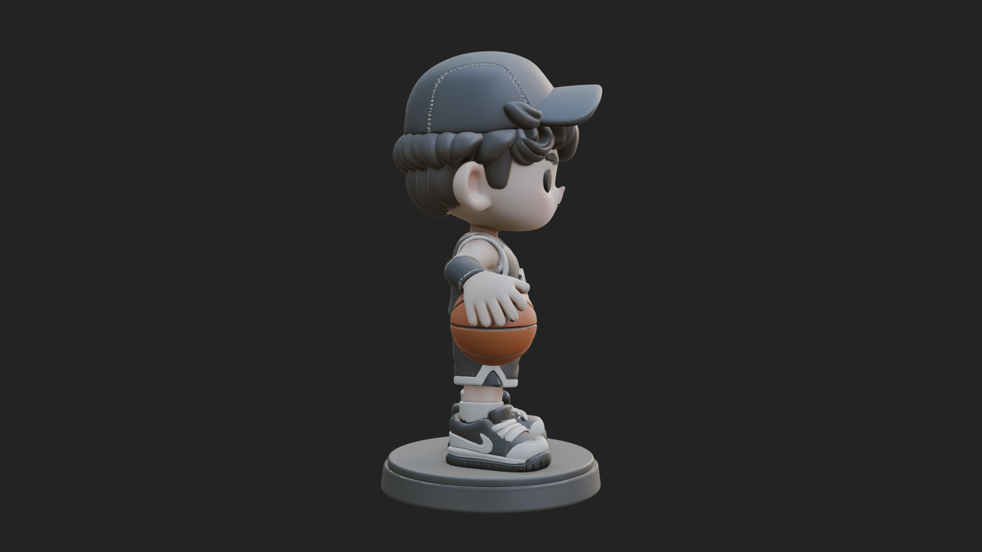 Chibi Basketball Boy Statue Design 3 3D Print Model 3D Model